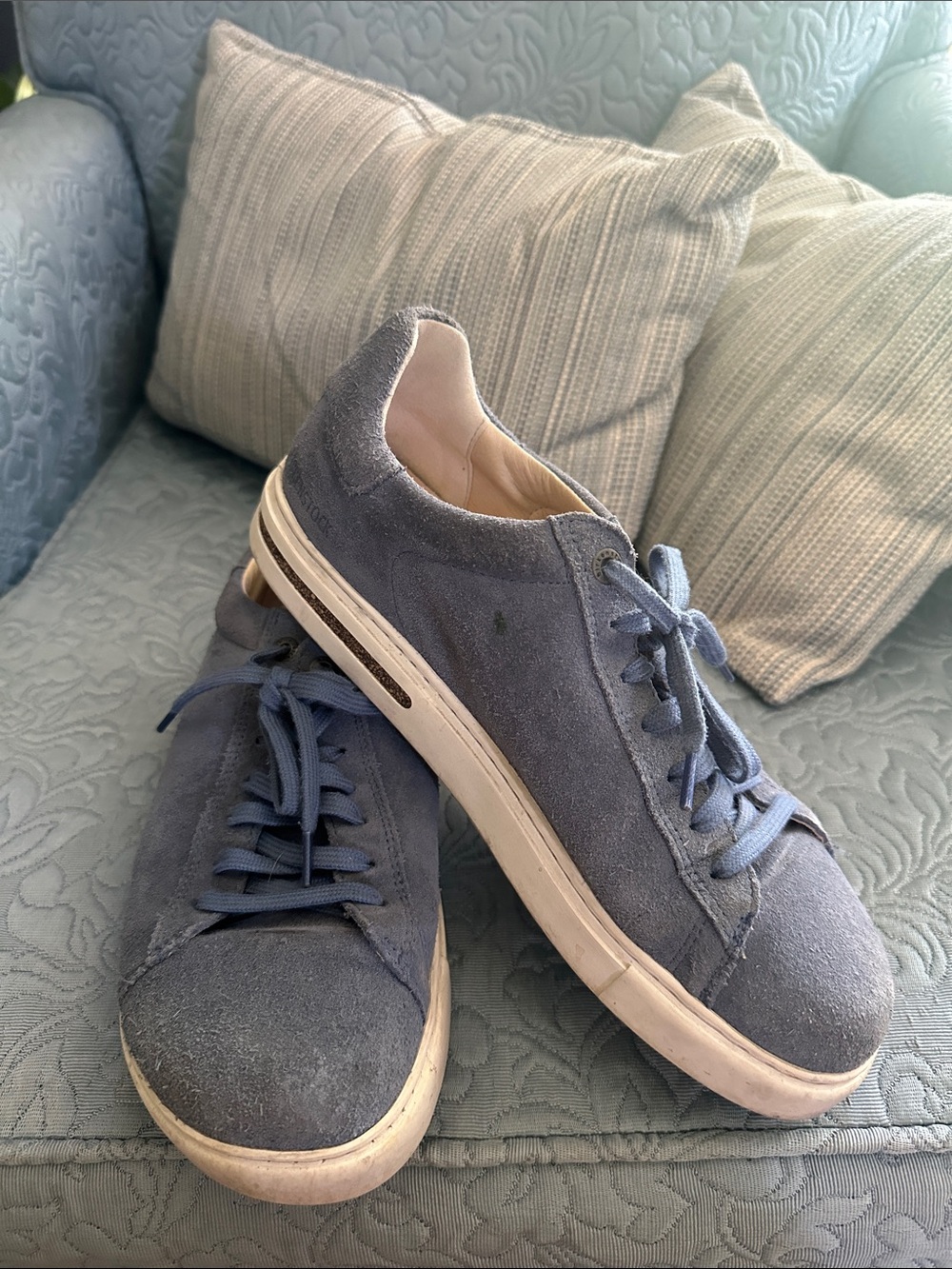 Birkenstock Bend Low Suede Sneaker, Blue, Sz 40